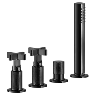 Смеситель для ванны Gessi INCISO 58143#706 Black Metal PVD
