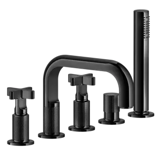 Смеситель для ванны Gessi INCISO 58140#706 Black Metal PVD