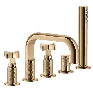 Смеситель для ванны Gessi INCISO 58140#735 Warm Bronze PVD