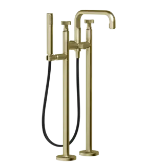 Смеситель для ванны Gessi INCISO 58129#727 цвет-браш.латунь PVD