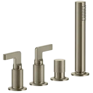 Смеситель для ванны Gessi INCISO 58043#149 FINOX BRUSHED NICKEL