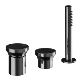 Смеситель для ванны Gessi ORIGINI 66043#706 Black Metal PVD