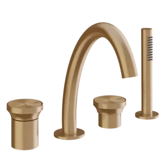 Смеситель для ванны Gessi ORIGINI 66037#726 Warm Bronze Brushed PVD