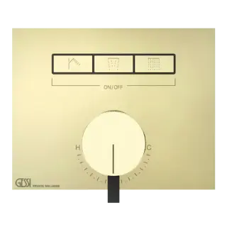 Смеситель для душа Gessi HI-FI MIXER 63081#710 цвет-латунь PVD