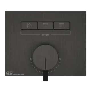 Смеситель для душа Gessi HI-FI MIXER 63081#707 Black Metal Brushed PVD