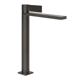 Смеситель для раковины Gessi INVERSO RIGATO 73553#707 цвет-Black Metal Brushed PVD