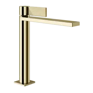 Смеситель для раковины Gessi INVERSO RIGATO 73506#710 цвет-латунь PVD