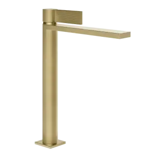 Смеситель для раковины Gessi INVERSO RIGATO 73504#727 цвет-браш.латунь PVD