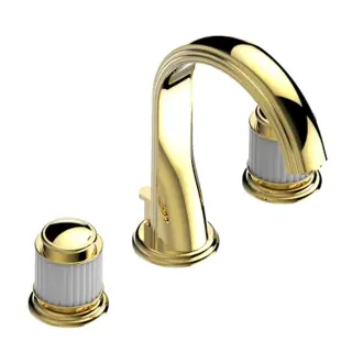 Смеситель для раковины THG JAIPUR SATIN CRYSTAL A9B.F01.151 цвет-золото полированное