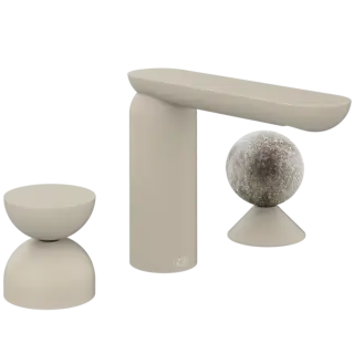 Смеситель для раковины Gessi Perle 74968#273 цвет-MATTE GREIGE/муранское стекло Pulegoso