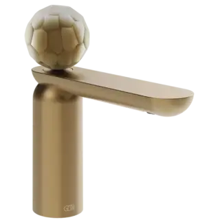 Смеситель для раковины Gessi Perle 74402#726 цвет-Warm Bronze Brushed PVD/муранское стекло Battuto