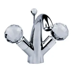 Смеситель для раковины Jorger FLORALE CRYSTAL 600.10.300.000-11 chrome/crystal clear