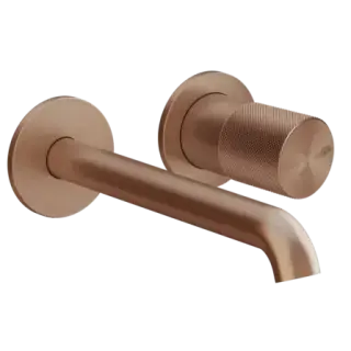 Смеситель для раковины Gessi HABITO DIAMANTATO 70688#708 цвет-браш.медь PVD