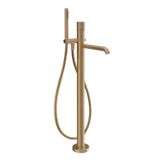 Смеситель для ванны Gessi HABITO RIGATO 70528#726 warm bronze brushed PVD