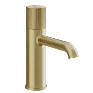 Смеситель для раковины Gessi HABITO RIGATO 70502#727 цвет-браш.латунь PVD