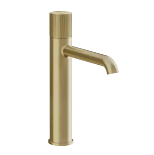 Смеситель для раковины Gessi HABITO RIGATO 70506#727 цвет-браш.латунь PVD