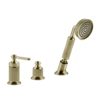 Смеситель для ванны Gessi VENTI20 65043#727 браш.латунь PVD