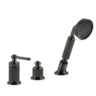 Смеситель для ванны Gessi VENTI20 65043#707 black metal brushed PVD