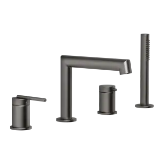 Смеситель для ванны Gessi INGRANAGGIO 63537#707 black metal brushed PVD