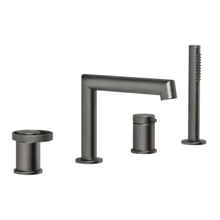 Смеситель для ванны Gessi ANELLO 63337#707 black metal brushed PVD