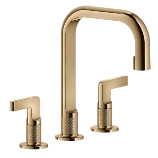 Смеситель для раковины Gessi INCISO 58014#735 warm bronze PVD