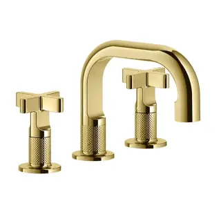 Смеситель для раковины Gessi INCISO 58111#246 золото PVD