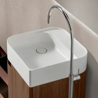 Раковина Oasis LEAF 0LVBSPC00000008 композит Lightfeel белый