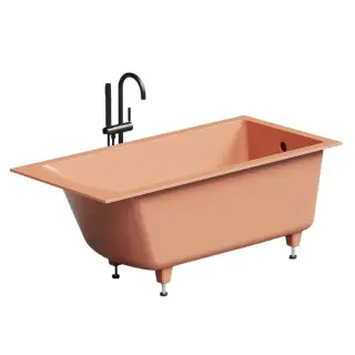 Встраиваемая ванна глянцевая SALINI CASCATA 150x70