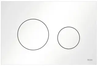 Панель смыва с двумя клавишами пластиковая 22*15h белый матовый