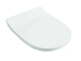 Сиденье с крышкой для унитаза с плавным закрыванием хром/белый