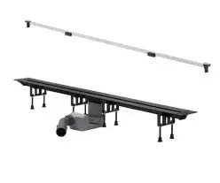 Трап для душа Advantix Vario (Х1), корпус произвольно укорачиваемый, с дизайн-вставкой 30-120*11*h9.5-16.5 матовый хром