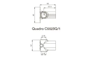 Nicolazzi C5523Q/1 Встраиваемая часть для настенного смесителя (Quadro)
