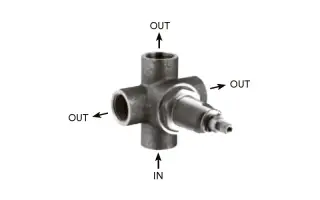 Nicolazzi C7047CR27 встраиваемый дивертор на 3 потока воды