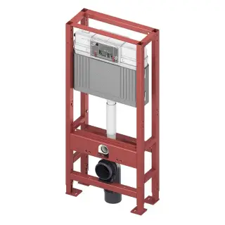 Инсталляция, TECE, TeceSpring, для унитаза, шгв 506*210*1144, застенный модуль с двойной рамой, присоединение к канализации DN90