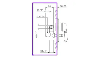 Nicolazzi C4060 Встраиваемая часть для душа с переключателем