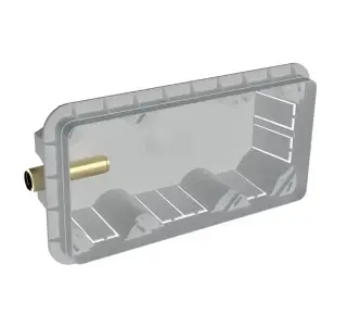 Внутренняя часть встраиваемого каскадного излива Almar WATERFALL