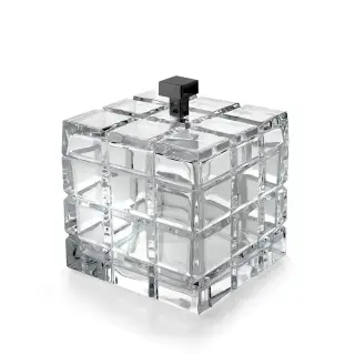 Контейнер для ватных дисков/палочек 3SC Palace PA48ACRCFSM цвет-clear crystal/nickel satin black matt