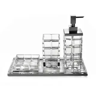 Аксессуар для ванной 3SC Palace PA99ACRCFM цвет-clear crystal/nickel black matte