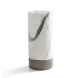 Стакан 3SC APUANA 2.0 AP03ANK цвет-White Statuario/nickel satin polished