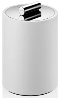 Контейнер для ватных дисков/палочек Decor Walther STONE DMD S 0971254 хром/белый