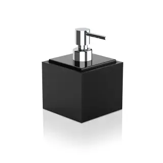 Decor Walther © 0937760 Дозатор для мыла BROWNIE SSP / Искусственная кожа / Фарфор черный / Xром