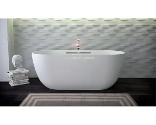 Knief K.Stone 0600-610-01 ванна LOTUS отдельностоящая, с ручками, 170x75x63Hсм, белая матовая