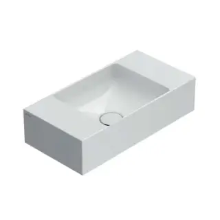 GLOBO B6R52BI Раковина T-EDGE подвесная/для установки на столешницу, размер 50х25 см, крепеж в компл