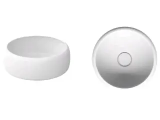 Раковина, Bette, BetteCurve, шгв 420*420*115, отверстия для смесителя-отсутствуют, BetteGlasur® Plus, цвет-белый