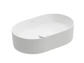 Раковина, Villeroy&Boch, Collaro, шгв 560*360*145, отверстия для смесителя-отсутствуют, CeramicPlus, цвет-Stone White