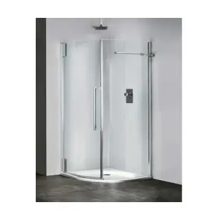 Ограждение в нишу Duka Princess 4000 6PRST L 10R50 SHL A10 protect глянцевый серебр.(SHL)/стекло прозрачное protect, 6мм