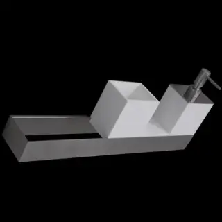 Основание для аксессуаров, 40*8*h5, сатинированная нержавеющая сталь