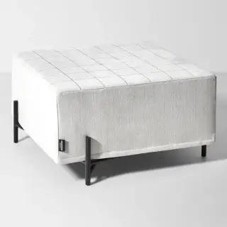 Пуф Antonio Lupi PAESAGGI SOSPESI PSGP40 структура сталь-NERO GOFFRATO, ткань белая