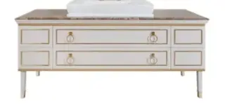 Комплект мебели с раковиной Oasis Lutetia 0LTCM1801LOR+0LTTM1801LED+0LTOPT92 LINO LUCIDO-G164/ЗОЛОТО/EMPERADOR DARK