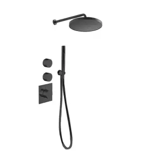 Душевая система Stella SIRIUS в комплекте с внутренней частью, термостатом, верхним душем, выпуском-держателем, ручным душем, шлангом